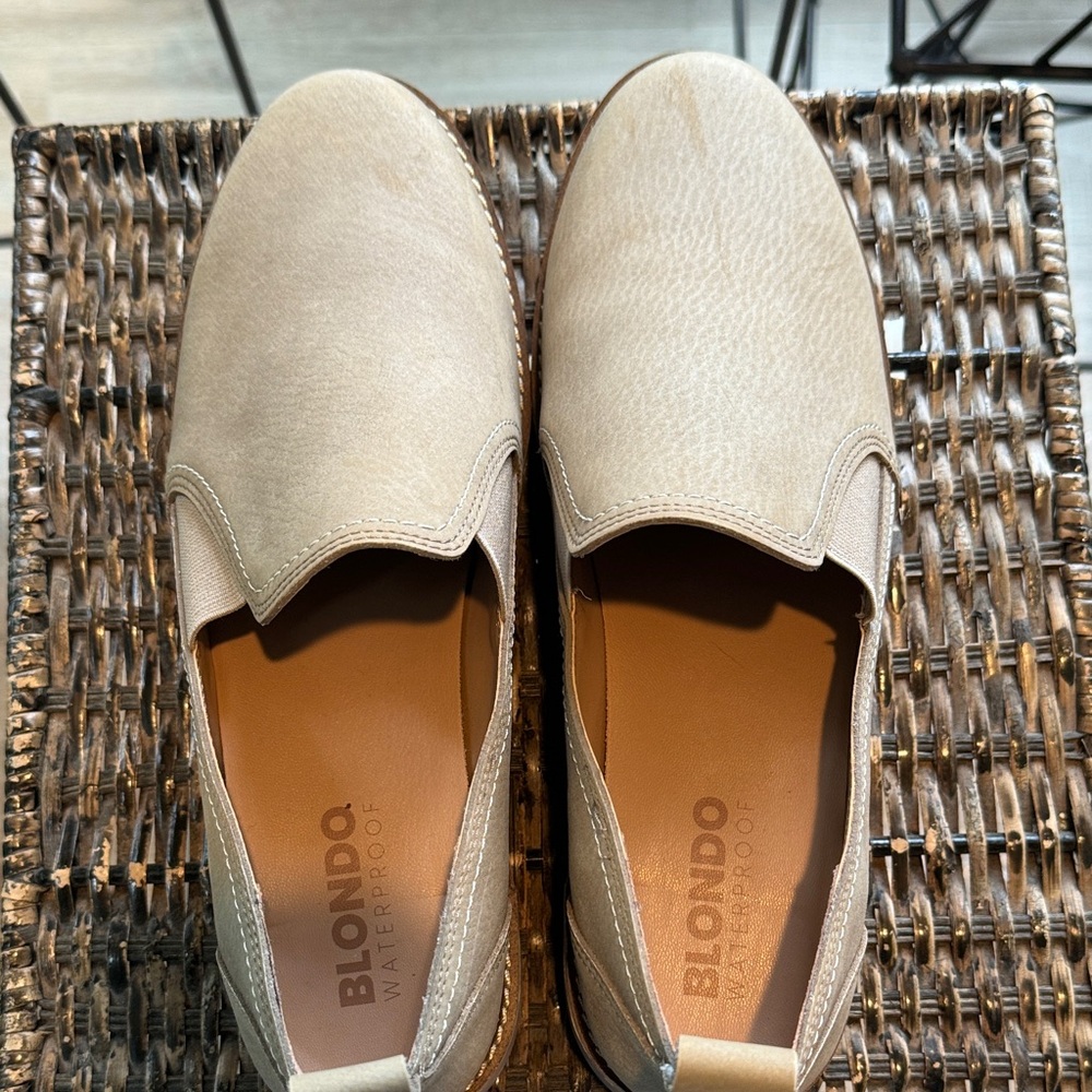Blondo Phoebe Waterproof Beige Slip-On Leather Loafers Women’s Size 10 - Picture 5 of 10